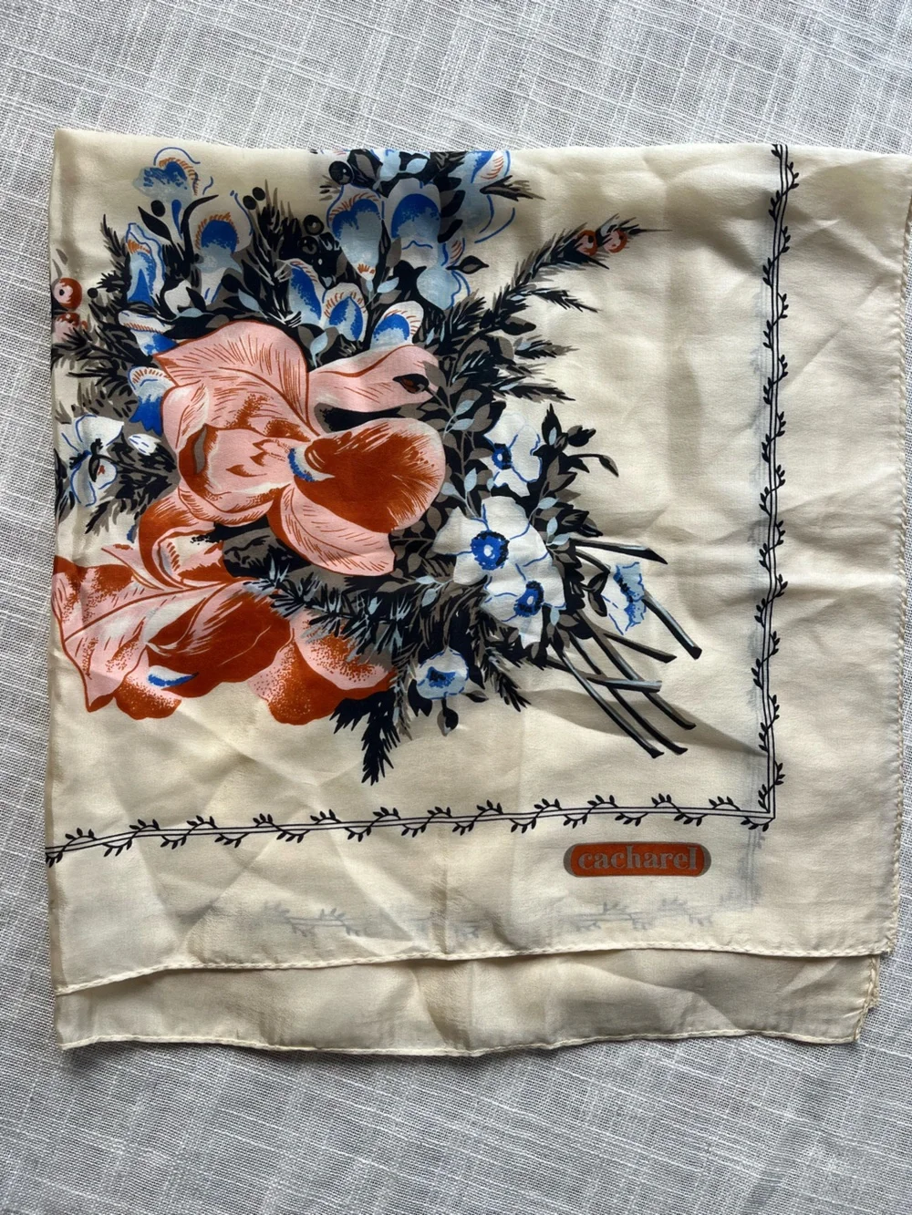 Vtg Silk Bandana